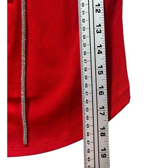 Rue 21 - Women's Short Sleeve V Neck Top - Red - Small - Picture 6 of 12